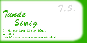 tunde simig business card